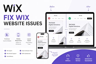 fix wix website errors, mobile responsiveness, layout issues