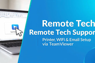 setup your printer ,wifi or email remotely via team viewer