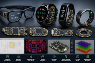 design professional pcb for smart wearable glasses watch ring band