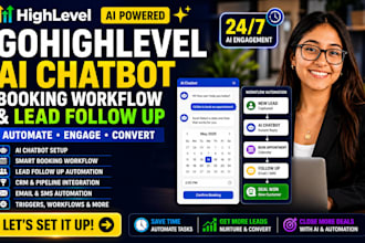 setup gohighlevel ai chatbot booking workflow and lead follow up