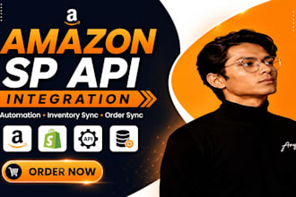 integrate amazon sp API, shopify API for amazon automation, inventory order sync