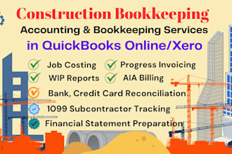 setup construction bookkeeping in quickbooks online for contractors and builders