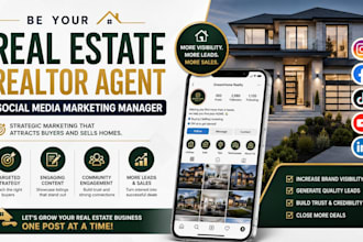 be your real estate, realtor agents social media marketing manager