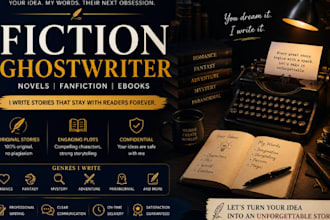ghostwrite fiction novels, fanfiction and ebook ghostwriter