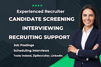 work as your linkedin recruiter and hire best talent