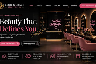 design a responsive modern beauty saloon website
