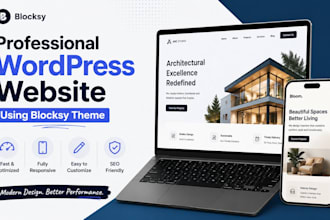 create a professional website using blocksy wordpress theme