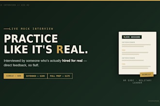 conduct a mock interview and provide feedback