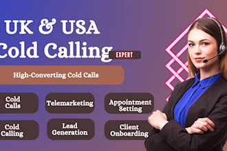 do cold calling, cold call and appointment setting in UK and USA b2b cold calls