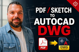 convert PDF, sketch, or image to autocad dwg