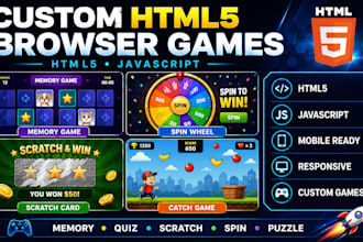 develop HTML5 javascript browser games, web game, interactive HTML5 developer