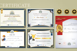 design professional certificate, award certificate