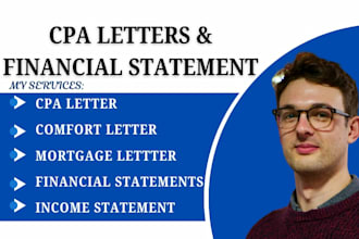 authorize CPA letter, mortgage letter and comfort letter for you