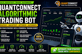 build quantconnect bot, algorithmic trading robot and backtest existing strategy