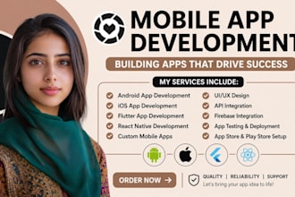 do mobile app development, ios app andriod app creation, flutter app development