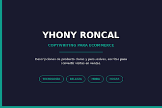 write product descriptions for your ecommerce store