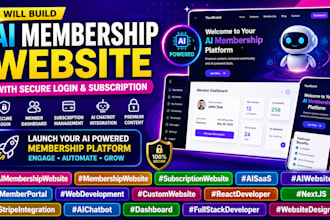 build ai membership website with secure login and subscription