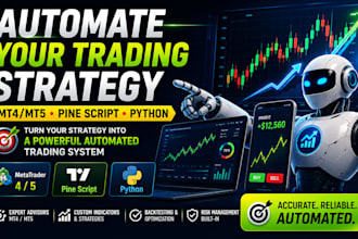 automate your trading strategy in metatrader, pine or python