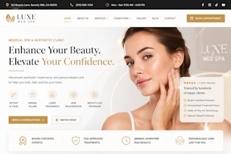 build med spa website medical website aesthetic clinic botox website expert ads