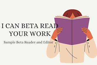 beta read and provide commentary on your work