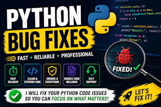 fix python bugs, errors and exceptions professionally