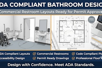 design ada compliant bathrooms for commercial use