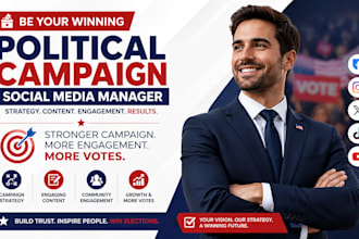 be your political campaign, election social media marketing manager