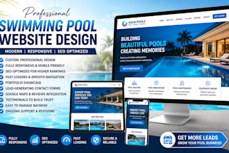 design responsive swimming pool website swimming pool construction website