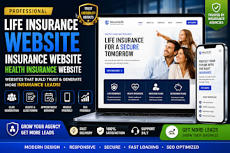 build insurance website, life insurance leads website, health insurance website