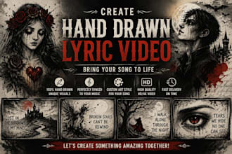 create hand drawn lyric video