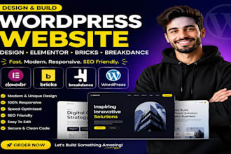 build wordpress website design elementor bricks breakdance builder