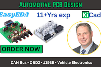 design automotive pcb for can bus obd2 j1939 and vehicle systems