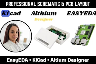 design schematic and pcb design in easyeda kicad altium