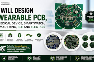 design wearable pcb smart ring smartwatch medical device ble flex pcb