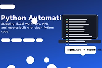 create python automation scripts, scrapers or bots