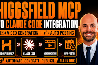 connect higgsfield mcp to claude code integration video generation auto posting