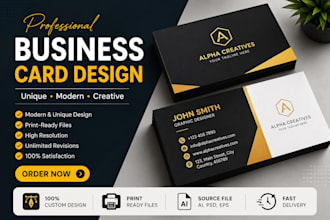 design a professional modern business card
