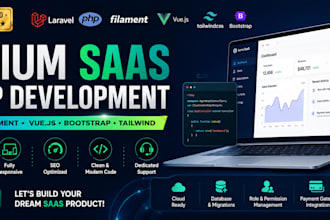 be saas developer crm software php laravel developer vue js front end developer
