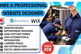 do landscaping website, roofing, hvac, plumbing website for leads and bookings