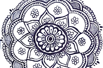 draw custom mandala art, line art, boho art for you