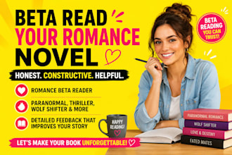 beta read your romance novel paranormal thriller beta reader romance beta reader