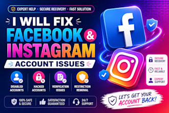 fixd facebook and instagram account issues