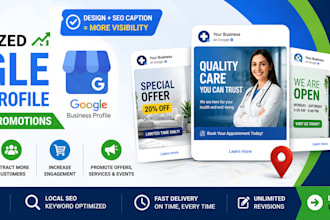 design SEO optimized google business profile posts images