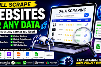 scrape any website for you