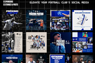 create football social media graphics for your club