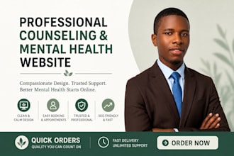 create a professional counseling and mental health website