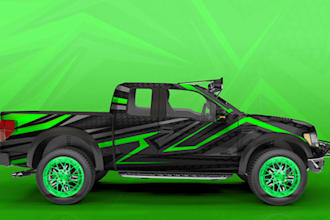 design professional vehicle wrap graphics for cars, vans and trucks