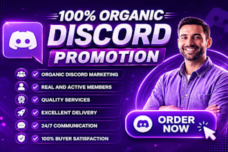 do discord server promotion, discord advertise and growth to real active members