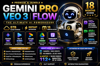 setup gemini pro, veo 3, flow for 18 months