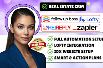 setup lofty CRM, lofty idx, lofty website, follow up boss, lofty smart plan VA